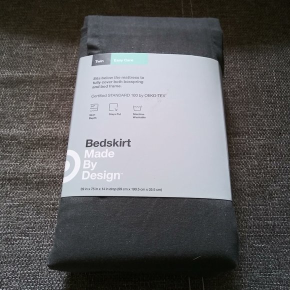 Made by Design Bed Skirt (TWIN, Dark Gray) - Picture 2 of 8